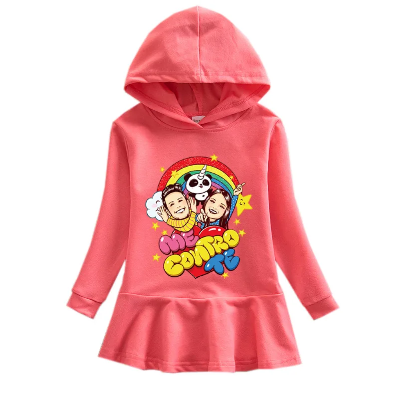 Fille printemps automne mignon coton sweat robe 1-8Y