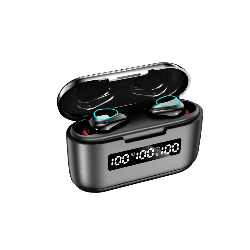 TWS 5 0 Bluetooth Headset Sports Wireless LED Display Ear Hook Running Earphones IPX7 Waterproof Erbuds with Charger Cable