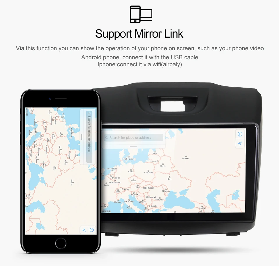 Flash Deal uniway android 8.1 car dvd for Chevrolet S10 ISUZU D-MAX 2015-2018 car radio gps navigation  with steering wheel Navigation GPS 16