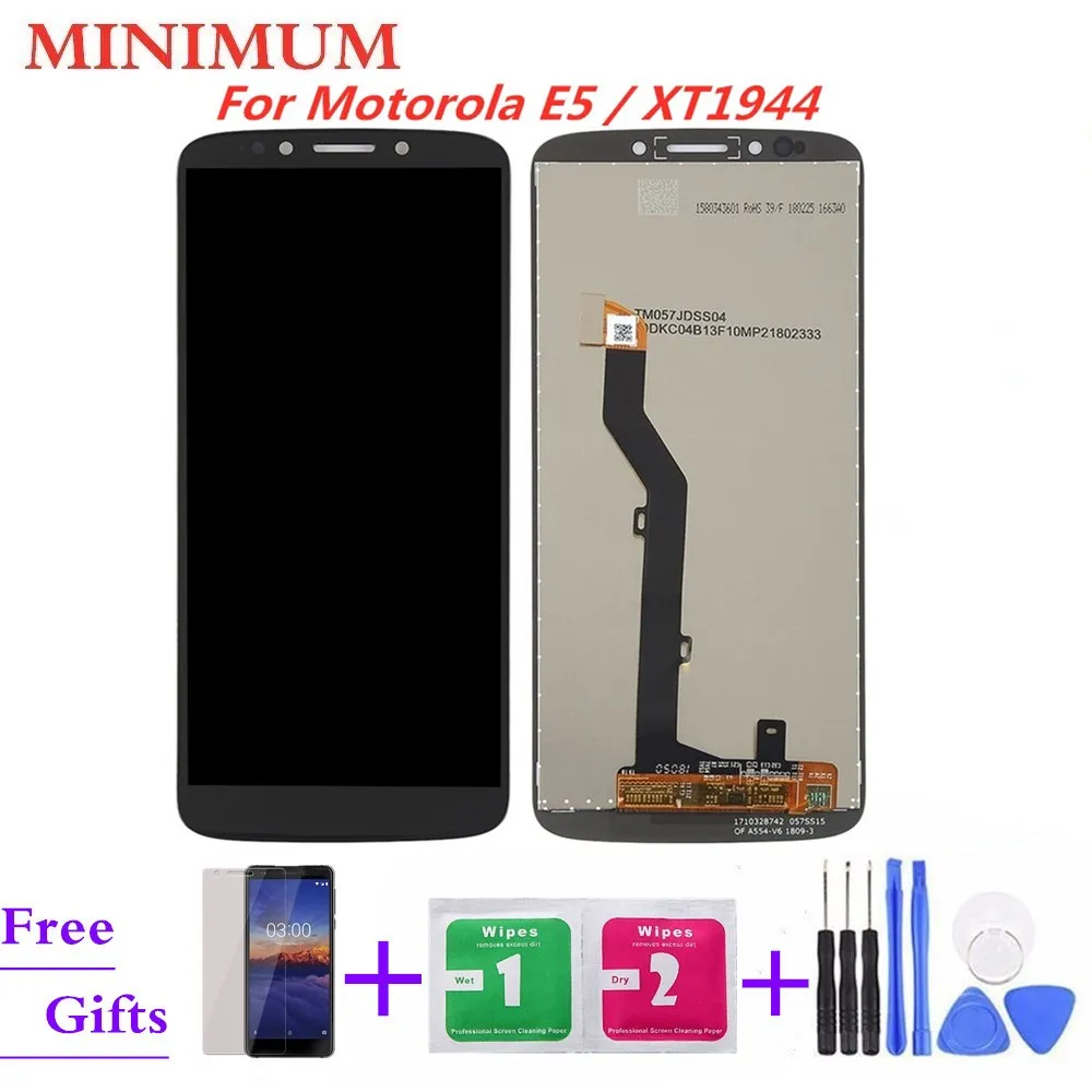 ЖК дисплей для Motorola E5/XT1944 сенсорный экран с цифровым преобразователем в сборе Moto