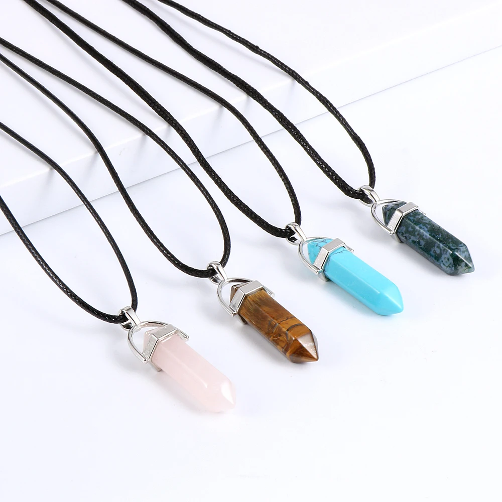Quartz Necklaces Pendant Necklace Pink Bullet Necklaces Natural Stone 7 Pink Aliexpress