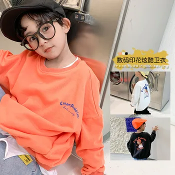 

2020 new baby boys girls printed t-shirt spring cotton fashion kids boys sweatshirt 2-7t