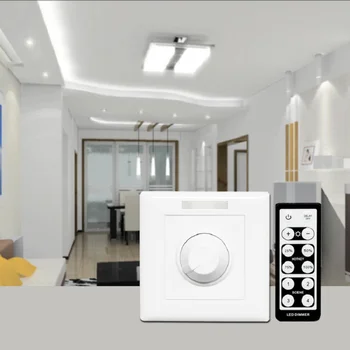 

BC-320-6A LED wall dimmer 6A dimmer CV LED dimmer rotary with RF remote constant voltage PWM For led lamp light DC12V-48V