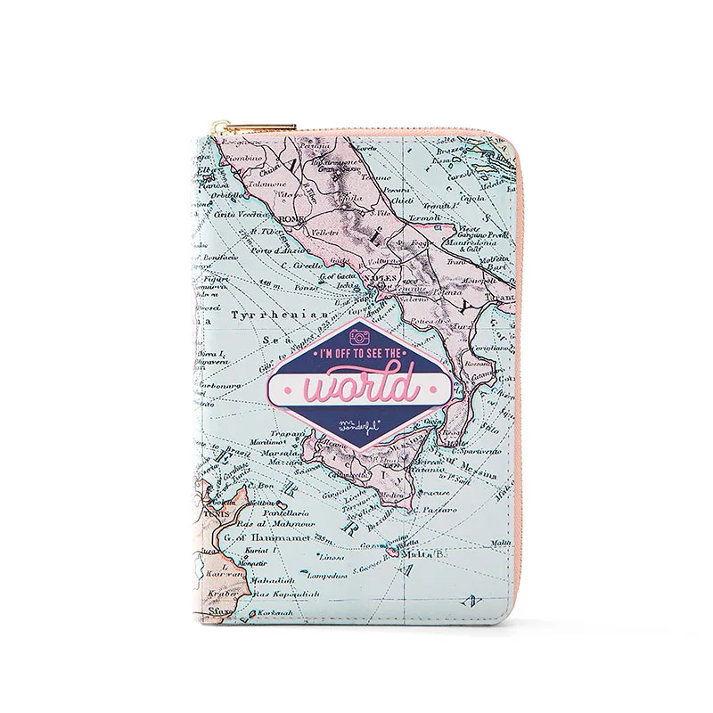 Многофункциональный клатч кошелек Женская дорожная записная книжка барсетка Ipad мини Карманный чехол большой кошелек на молнии карман для сотового телефона - Цвет: Sky Blue