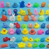 10Pcs/Set Cute Animals Swimming Water Toys For Children Soft Rubber Float Squeeze Sound Squeaky Bathing Toy For Baby Bath Toys ► Photo 2/6