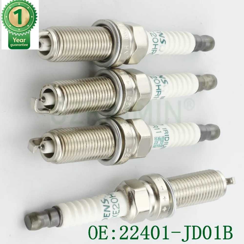 Hot Sale 4x Dual Iridium Spark plugs 22401-JD01B FXE20HR11 Fit Nissan Altima Cube Sentra