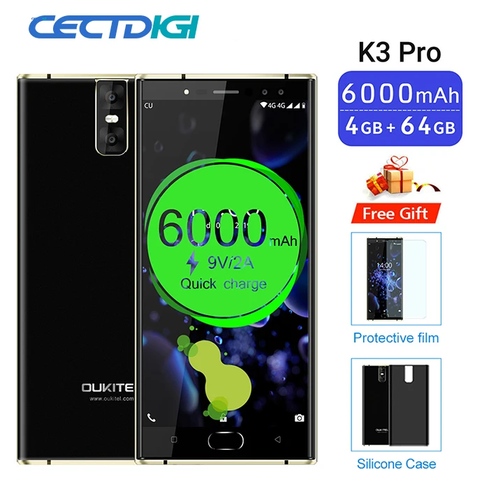 Oukitel K3 Pro смартфон с 5,5 дюймовым дисплеем, восьмиядерным процессором MT6763, ОЗУ 4 Гб, ПЗУ 64 ГБ, 13 МП + 2 МП|Смартфоны и мобильные телефоны|   | АлиЭкспресс