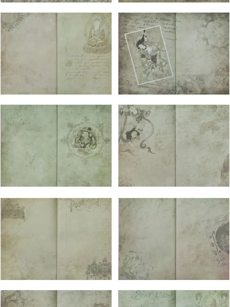 Retro creative student diary book Dunhuang illustration notebook full-color page hand ledger notepad notebook planner  journal