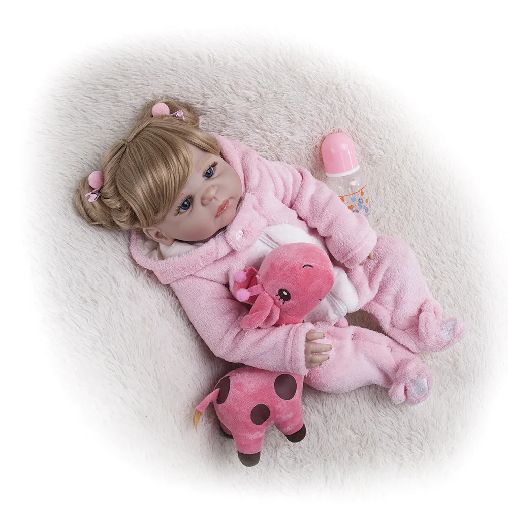 Pickwoo bebes кукла-реборн 48 см 55 см куклы для маленьких девочек Мягкие силиконовые Boneca reborn Brinquedos Bonecas детские подарки игрушки