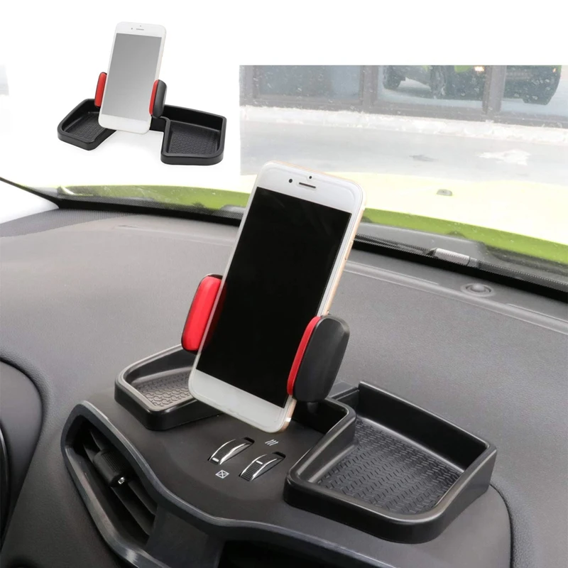 

For Jeep Renegade Phone and Gps Car Holder 360 Degree Rotation with Organizer Storage Adjustable Auto Mobile Holder Stand Kit Fi