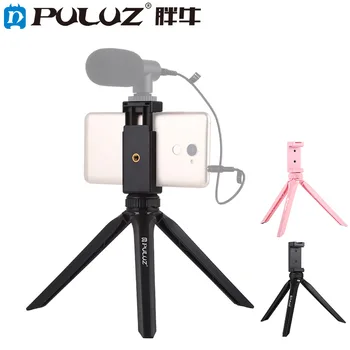 

PULUZ Mini Portable Folding Plastic Stand Tripod Tripode&Universal Phone Clamp Bracket Smartphones Holder Clip for Smartphone