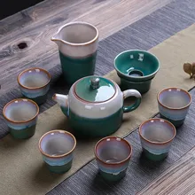 Творческий печи матовый глазурованный чайный набор, красивая кофейная чашка, китайский стиль, дневная чайная утварь, Современная фарфоровая чашка, чайник