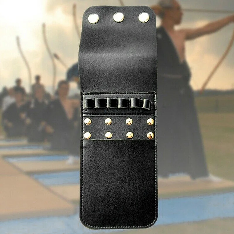 Кожаный колчан для стрельбы из лука 6 стрел колчан Карманный держатель стрел сумка