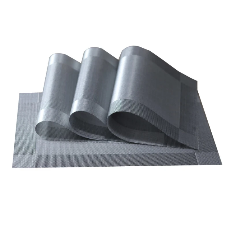 Silver 30x45 см кухонная салфетка-подставка аксессуары Тканые Нескользящие ПВХ изоляционные салфетки 4 шт. американские моющиеся настольные коврики для кухни - Цвет: Silver