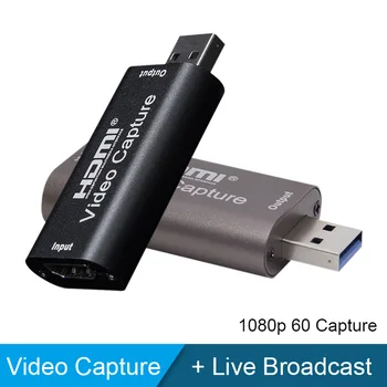 

NEW 4K Video Capture Card USB 3.0 2.0 HDMI Video Grabber Record Box for PS4 Game DVD Camcorder Camera Recording Live Streaming