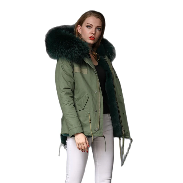 parka vert foncé femme