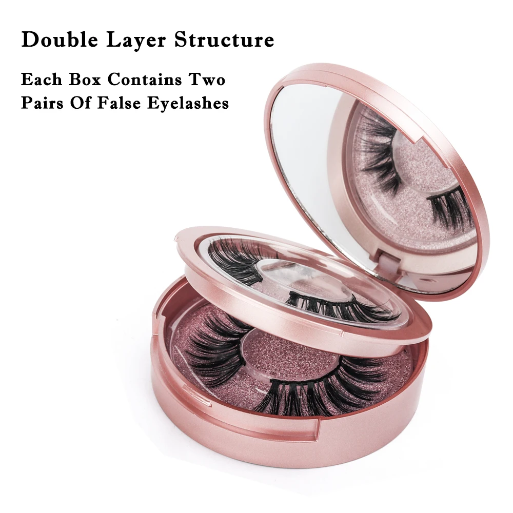 

Wholesale Magnetic False Eyelashes Nature Extensions 3D Mink Strip Fluffy Volume Faux Lashes With Tweezer Liquid Eyeliner Set