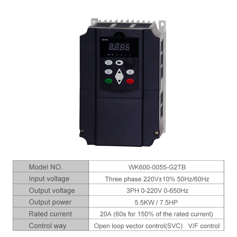 5.5kw 220v 5.5kw VFD инвертор с переменной частотой/VFD 3HP вход 3HP выход CNC шпиндель драйвер регулировка скорости вращения шпинделя - Цвет: 5.5kw