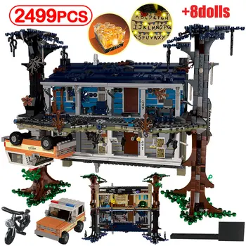 

2499pcs Weird Stranger Thing For Friends Tree House Bricks Turning the World Room Upside Down Blocks Toys For Kids