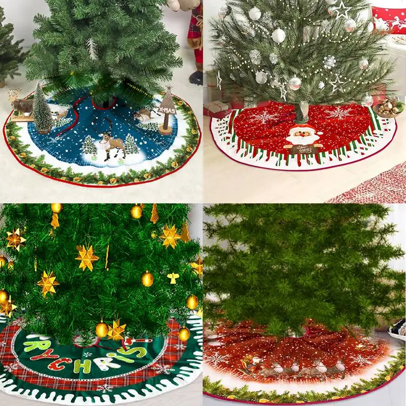 Рождественская елка юбки рождественские украшения для дома Navidad новогодние подарки рождественские украшения для рождественской елки Deco Noel