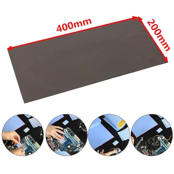 

Wear Resistant Anti Static Soft Thermal Conductive Silicone Pad Easy Install GPU CPU Universal 400x200x1.5mm Cooling Chip Solid