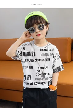 

Boy's Short-Sleeved T-shirt Summer New Boy's Jumper Children's Printed Half Sleeve Shirt Fashion