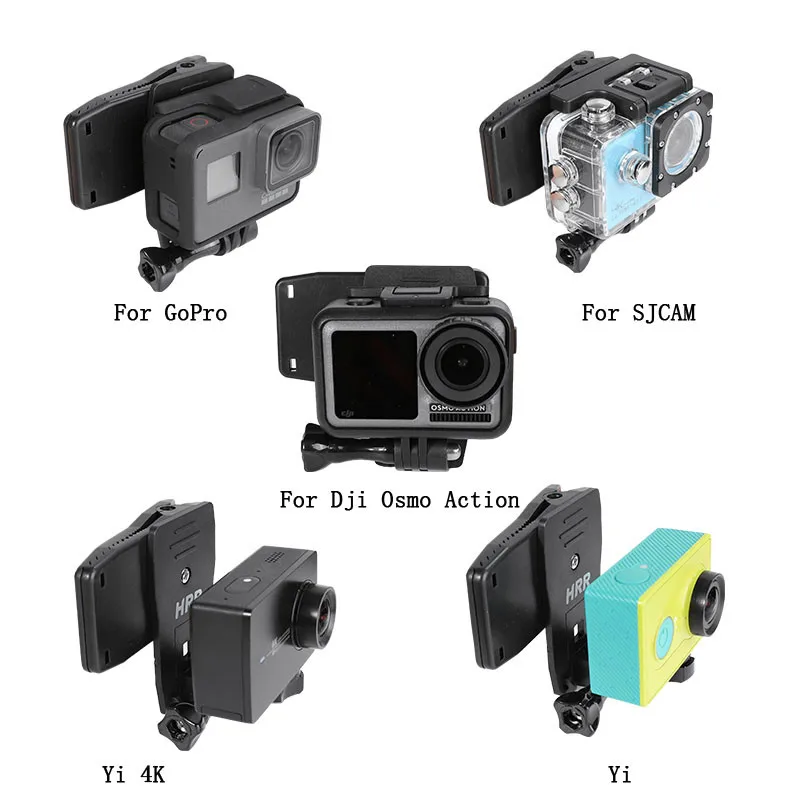 Зажим для рюкзака 360 градусов наплечный ремня крепление Gopro Hero 8 7 6 5 Yi 4K SJCAM H9 DJI Osmo