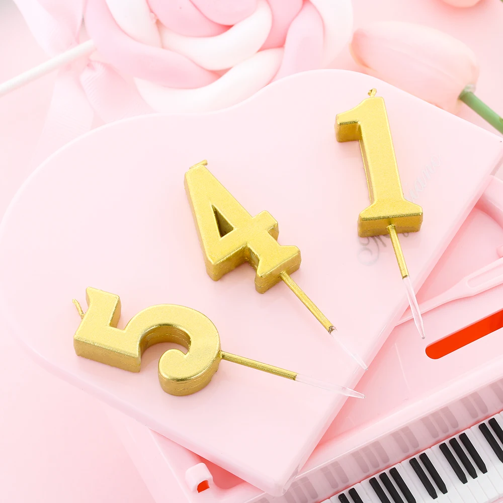 1 шт. золотые цифры для торта свеча украшение вечерние НКИ свадебные