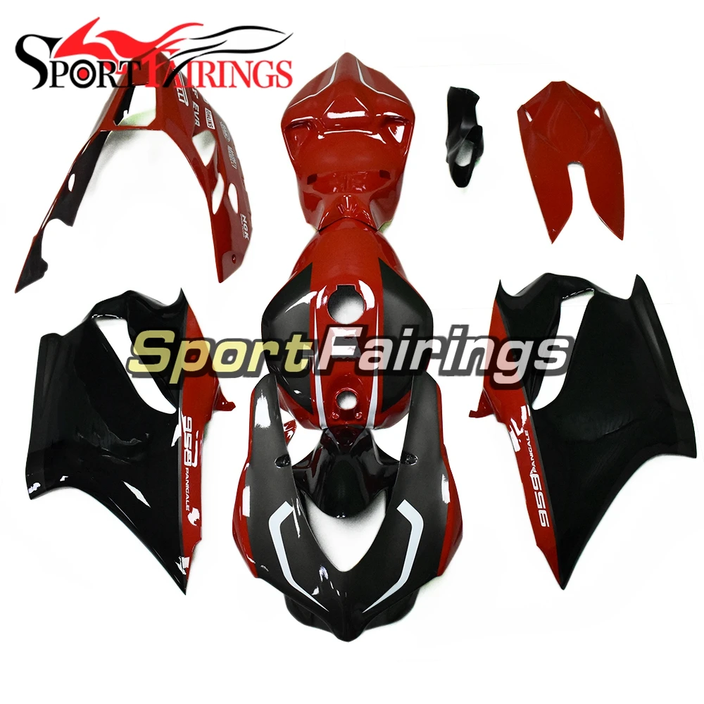 Racing полный комплект обтекателей для поездок на мотоцикле Ducati 1199 899 год 2012 2013 899s 1199s 12 13 Мотоцикл Обтекатели Глянец красные, черные шерстяной шарф, шерстяные шарфы