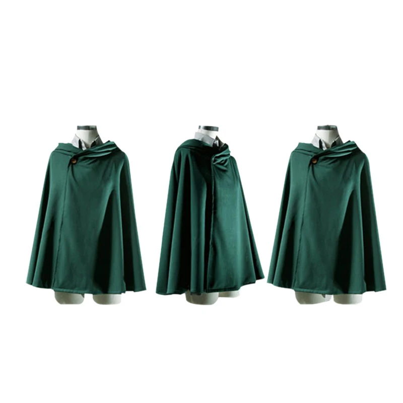 

2018Halloween Party Costume Anime Freedom Wing Long Cape Cape Attacking Giant Cosplay Hoodie Green Men's Jacket Cloak coat
