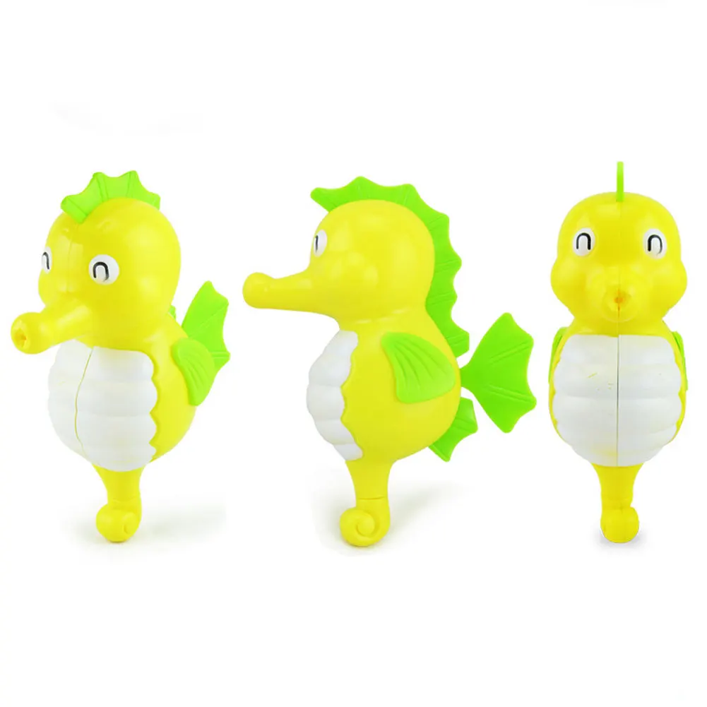 Cute Lovely Cartoon Animal Swimming Hippocampus Wind-up Clockwork Baby Bath Toys Children bathing beach classic toys