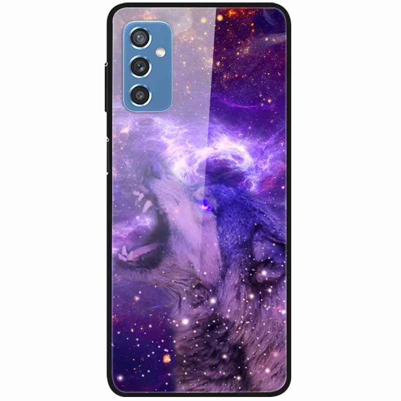 Luxury Print Case For Samsung Galaxy M52 5G Case for Galaxy m52 5G Cover Tempered Glass Phone Funda Back Cases M 52 2021 NEW cute phone cases for samsung 