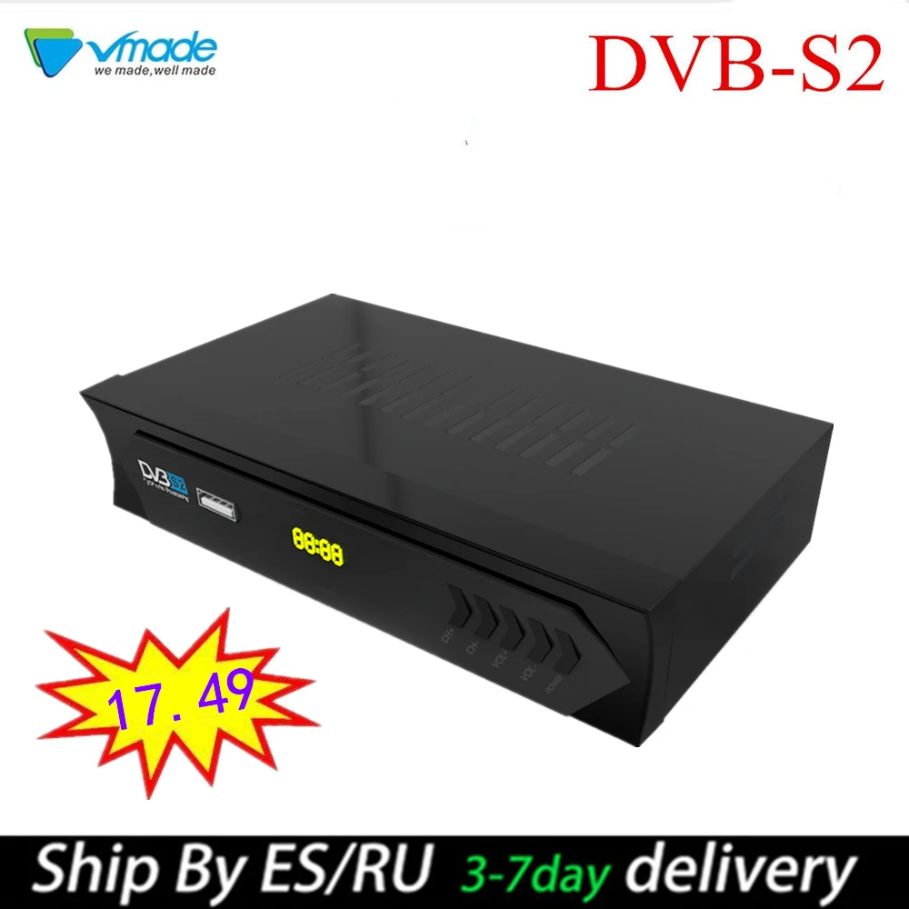 Лидер продаж спутниковый ресивер DVB S2 в Испании ТВ-приставка Full hd h.264 с поддержкой