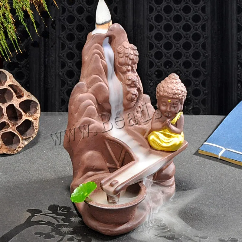 Буддийская курильница с обратным потоком горелка для благовоний ручной работы в