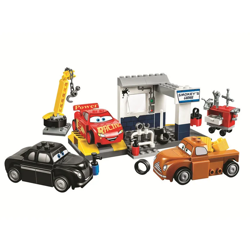 

Cars Juniors Smokey's Garage Figure 126Pcs Building Blocks Brick Toy for Kid Gift with Legoinglys Technic