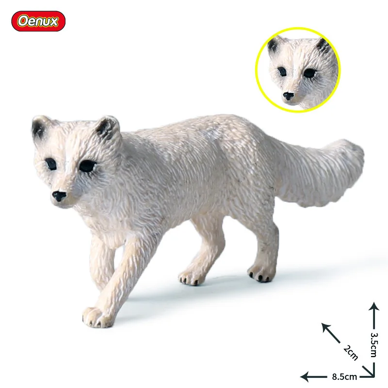 Детская однотонная модель игрушечный зоопарк модель диких животных мир лисы песца