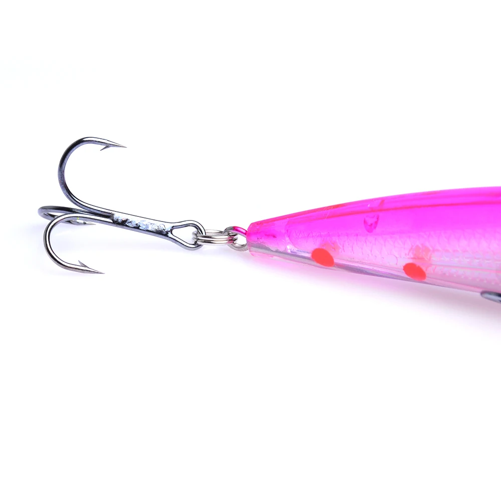 10 шт. Minnow приманки для рыбалки на высоком каблуке 11 см, 13,5g 4# крюки, твердая наживка бас свежая соленая вода