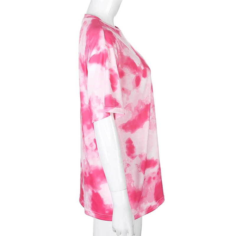 Darlingaga Casual Tie Dye Two Piece Set Women Tracksuit Fashion Summer Top and Biker Shorts Matching Sets Outfits Sportswear New