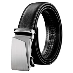 Mens Business Style Belt Black Pu Leather Strap Male Waistband Automatic Buckle Belts For Men Top Quality Girdle Belts For Jeans