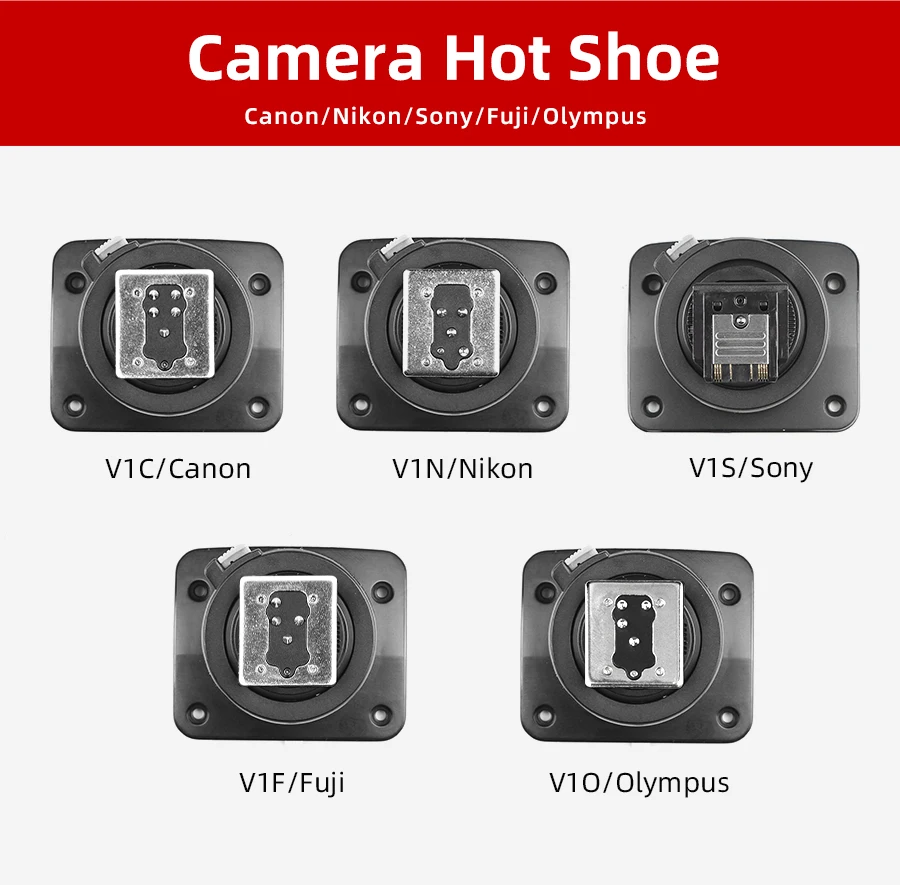 Godox Velocidadelite V1s V1f V1o V1p Flash Sapata Substituir Acessórios v1 V1c V1n - Image 3