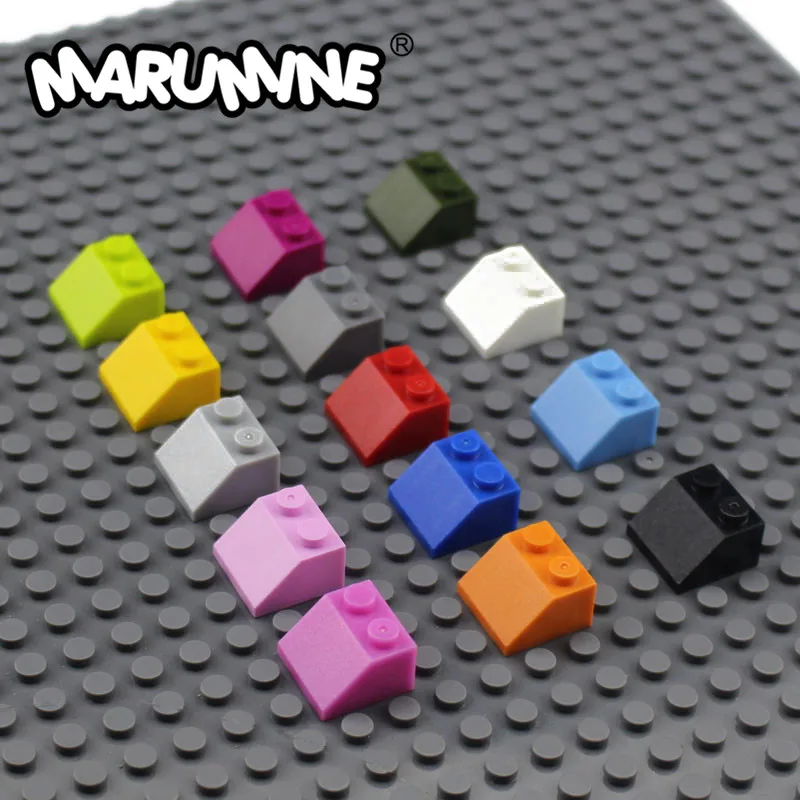 MARUMINE блочные игрушки 150 шт./лот 2x2 Наклонный кирпич детали россыпью 3039 MOC