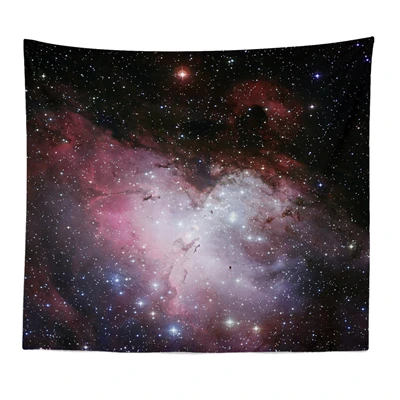 Nature Art Moon Tapestry Mountain Galaxy Starry Sky Hanging Wall Tapestries Psychedelic Carpet Wall Blanket Rug Tapiz Landscape - Цвет: 6