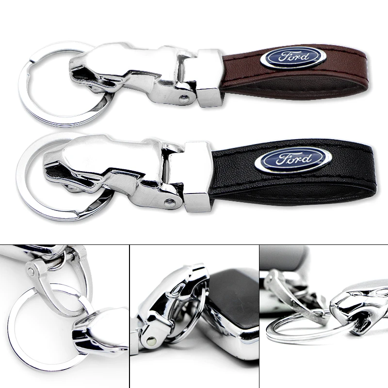 

1pcs Leopard Head Key Chains Holder Car Badge Keyring Metal KeyChain For Fords Focus 2 3 1 MK2 MK3 MK1 Fusion Accessories