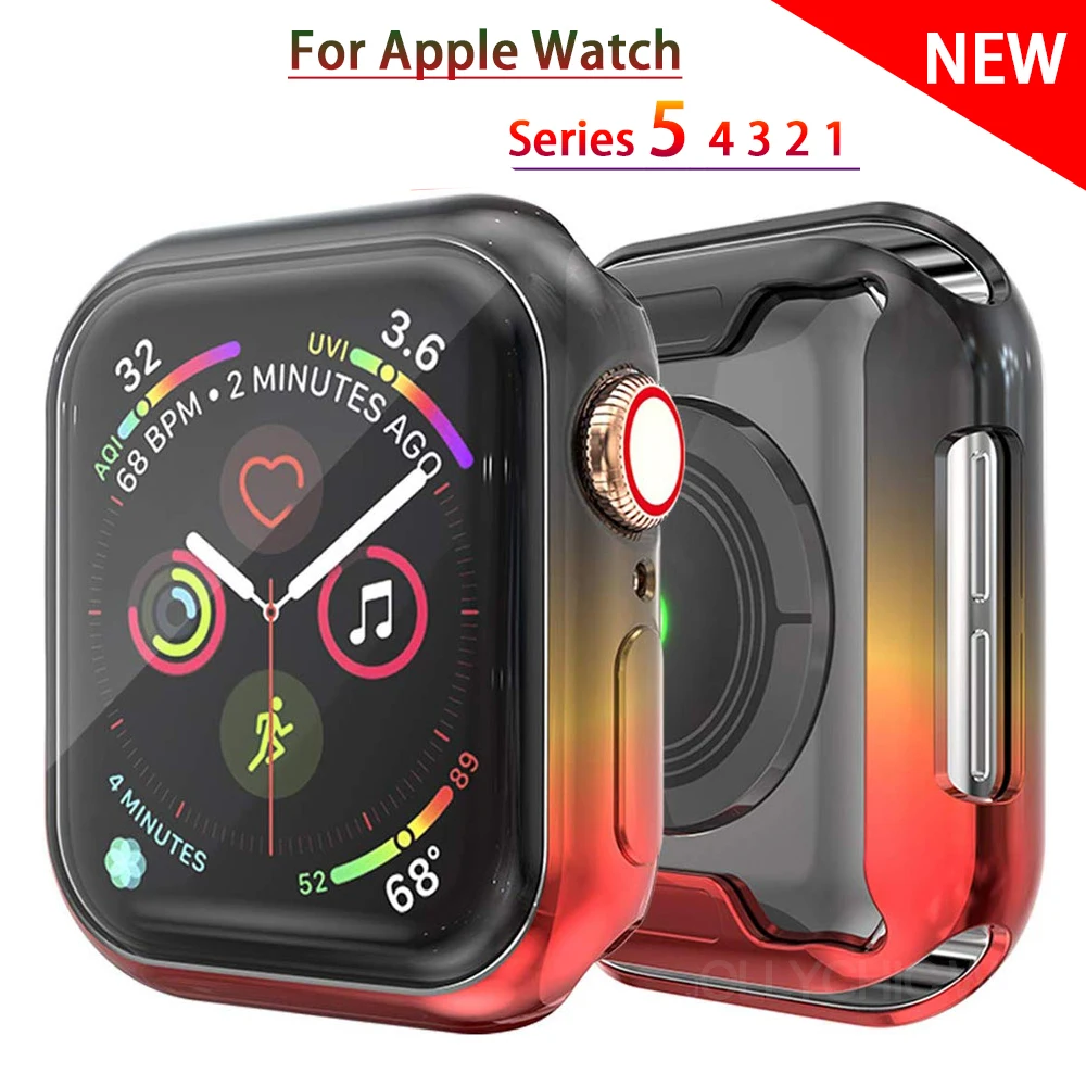 

Watch Cover case For Apple Watch 5 series 5 4 band case 40mm 44mm Slim TPU case Protector for iWatch 5 4 44mm protective