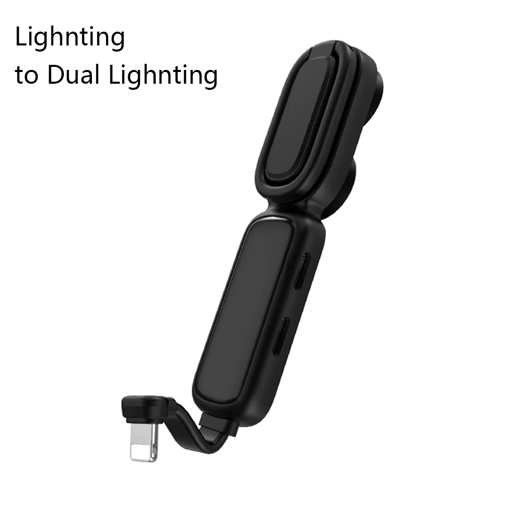 8Pin to Dual 8Pin Присоска аудио адаптер для Lightning до 3,5 мм адаптер с кольцом держатель аудио сплиттер Быстрая Зарядка адаптер для IPhone IOS 13 - Цвет: 8Pin to Dual 8Pin
