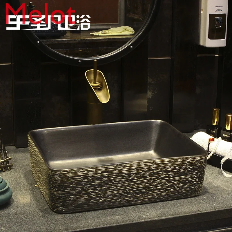 

Ceramic Table Basin Light Luxury Art Table Basin Basin Bathroom Wash Basin Single Basin Table Wash Basin Household