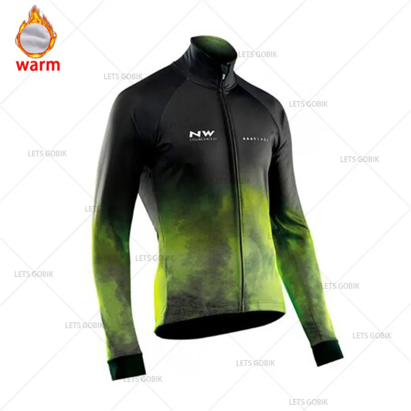 6 NW зимняя велосипедная Джерси Pro Team Ropa Ciclismo Hombre флисовый комплект для велоспорта MTB Одежда для велоспорта Northwave комплект для велоспорта с нагрудником и штанами - Цвет: 6