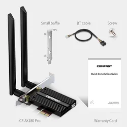 Adaptateur Wi fi 6 802.11ac, 1800 mb/s, PCI E, double bande, 2.4/5 ghz, carte réseau sans fil, antenne pour Win 10/11 