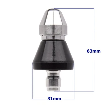 

1 Front 6 Rear Hole Quick High Pressure Washing Sewer Drain Cleaning Pipe Dredging Cleaning Nozzle