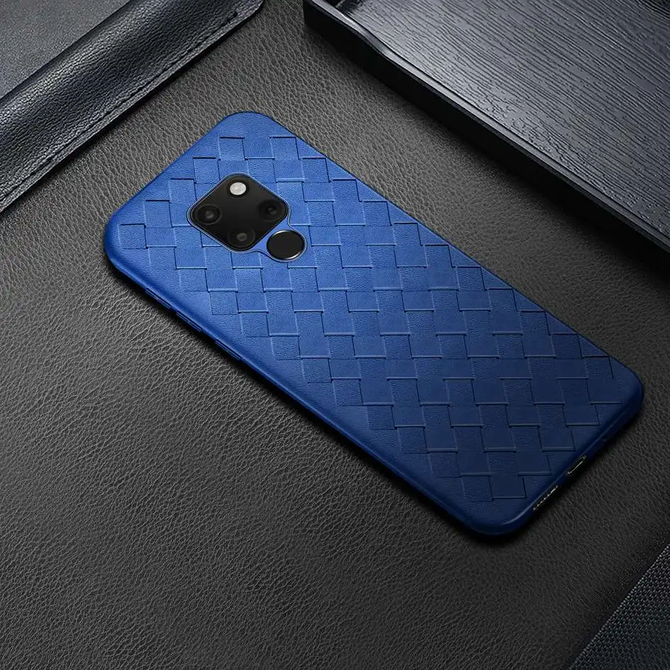 

Grid Case For Huawei Mate 20 Pro Cover Silicone Business Thin Back Phone Case For Huawei Mate20 Pro Mate 20Lite 20Pro Back Cover